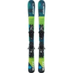 Elan ELAN MAXX QS GREEN/BLUE Ski Alpin Junior Avec Fixation