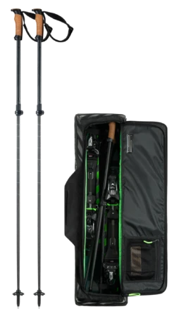 Elan Elan Voyager Bâtons Alpins & Sac De Transport Pour Skis Pliant