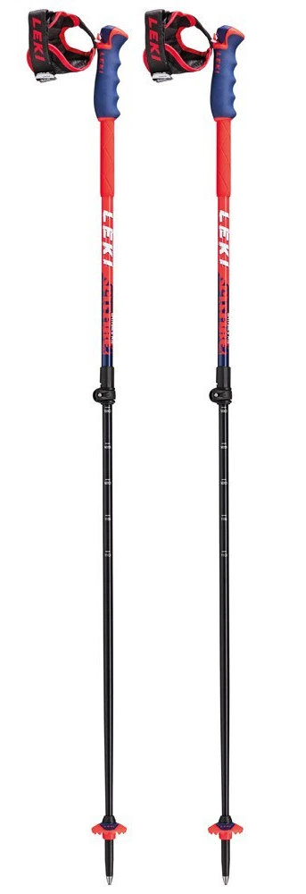 Leki Leki Spitfire Vario S Rouge-bleu-noir Bâtons Alpin Sr