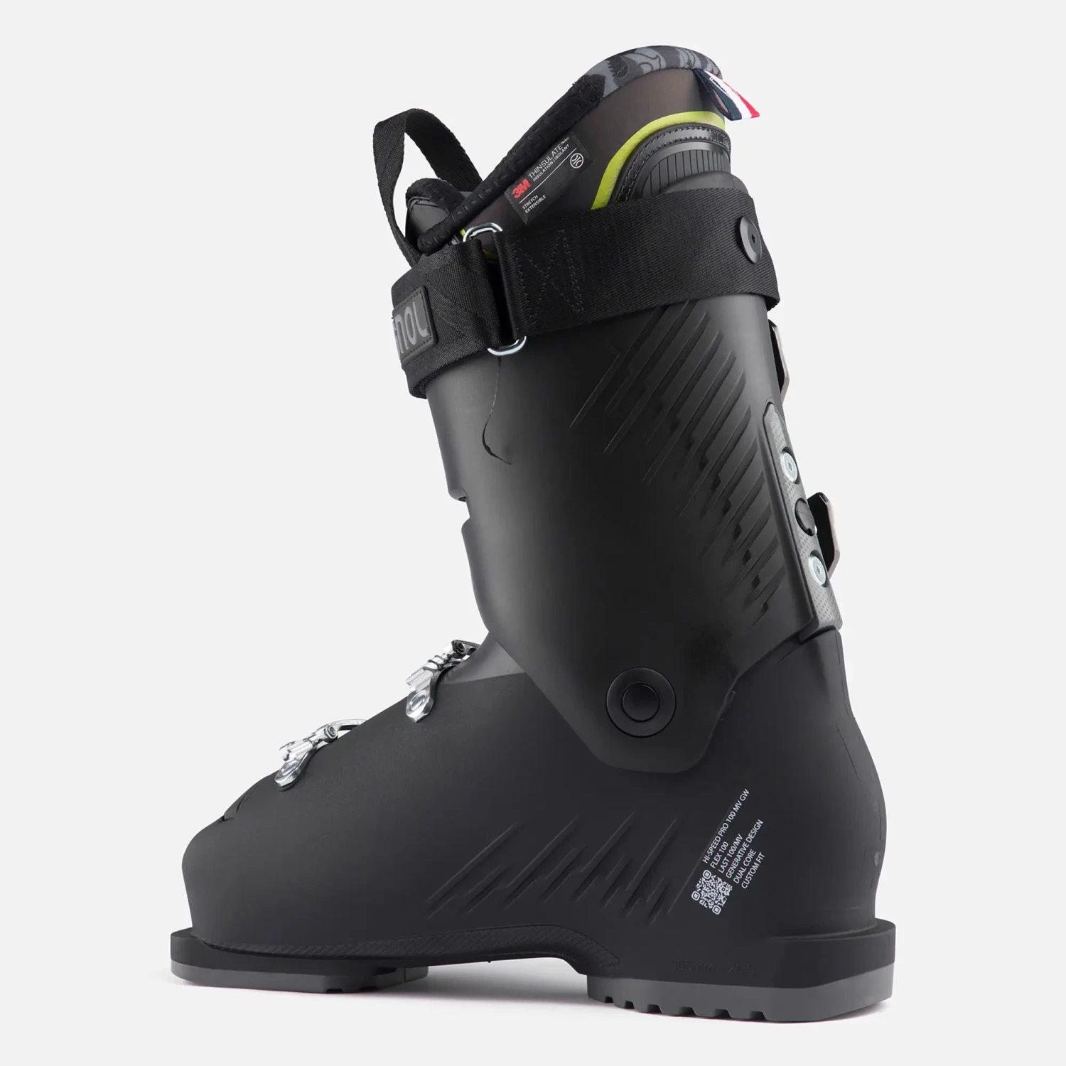 ROSSIGNOL Rossignol Hi-Speed Pro 100 Noir-jaune Bottes Alpin Sr – Image 3